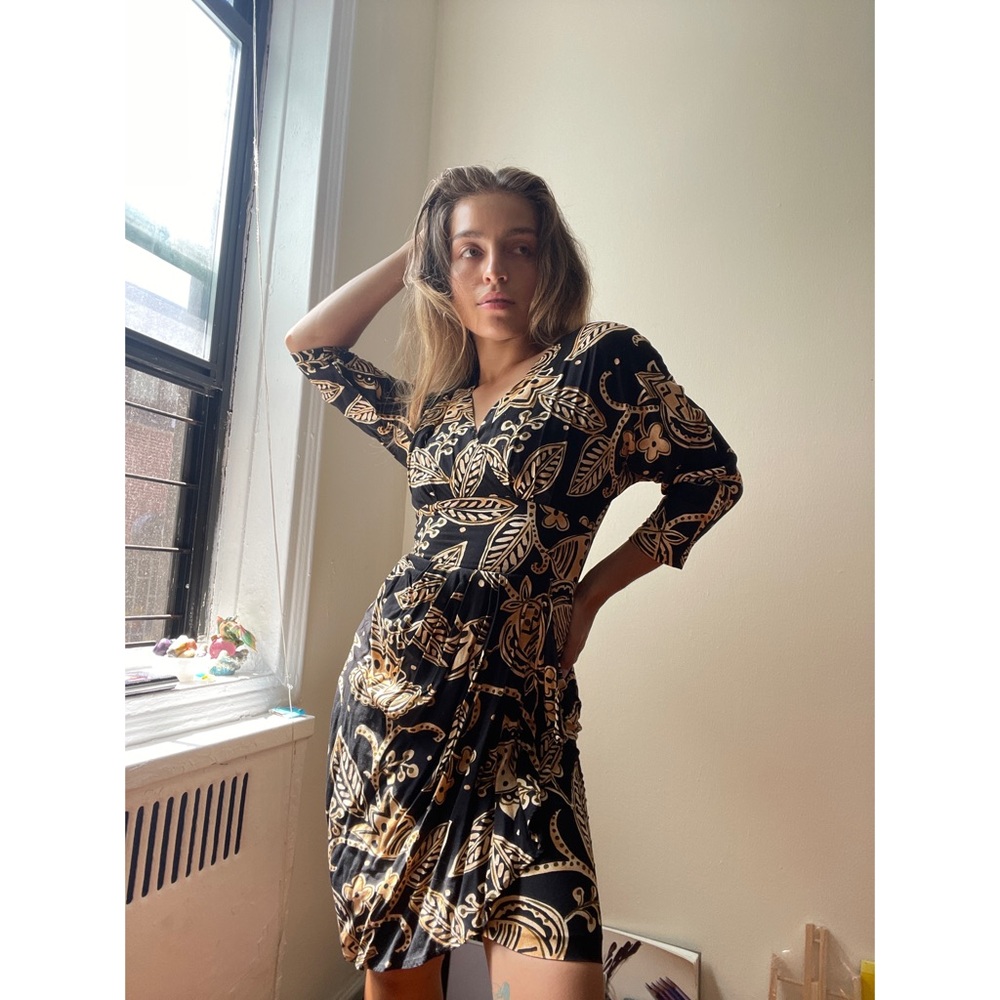 80s Vintage Back Button Up Dress ~ Size 3/4